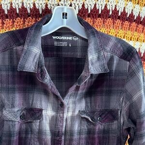 Wolverine Dark Purple Plaid Shirt